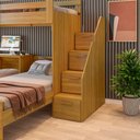 Ver imagem 6 de Beliche Multifuncional Solteiro Adulto com Escrivaninha Star Office Casatema MadeiraOriginals Marrom