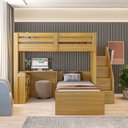 Ver imagem 3 de Beliche Multifuncional Solteiro Adulto com Escrivaninha Star Office Casatema MadeiraOriginals