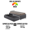 Base Box Cama Solteiro Sapateira Suede Cinza e Colchão Supreme D33 Gazin 88x188 - 11