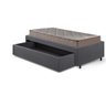 Base Box Cama Solteiro Sapateira Suede Cinza e Colchão Supreme D33 Gazin 88x188 - 8