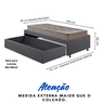 Base Box Cama Solteiro Sapateira Suede Cinza e Colchão Supreme D33 Gazin 88x188 - 5