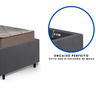 Base Box Cama Solteiro Sapateira Suede Cinza e Colchão Supreme D33 Gazin 88x188 - 2