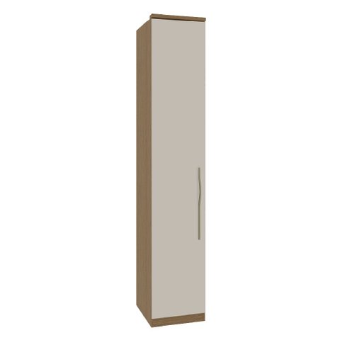 Guarda Roupa Modulado 01 Porta com Prateleiras 245cm Altura Setiba - Carvalho/Palha