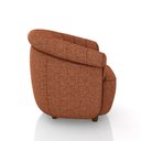 Ver imagem 5 de Poltrona Decorativa Latvia 86cm Pés de Madeira Linho Terracota G45 - Gran Belo