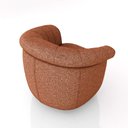 Ver imagem 6 de Poltrona Decorativa Latvia 86cm Pés de Madeira Linho Terracota G45 - Gran Belo