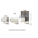 Ver imagem 5 de Quarto de Bebê Berço Capitonê Guarda-Roupa e Cômoda com Janelas 100% MDF Retrô Kakau Espresso Móveis Branco/Brilho/Amêndoa
