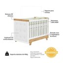 Ver imagem 6 de Quarto de Bebê Berço com Capitonê Guarda-roupa e Cômoda 100% Mdf Retrô Kakau Espresso Móveis