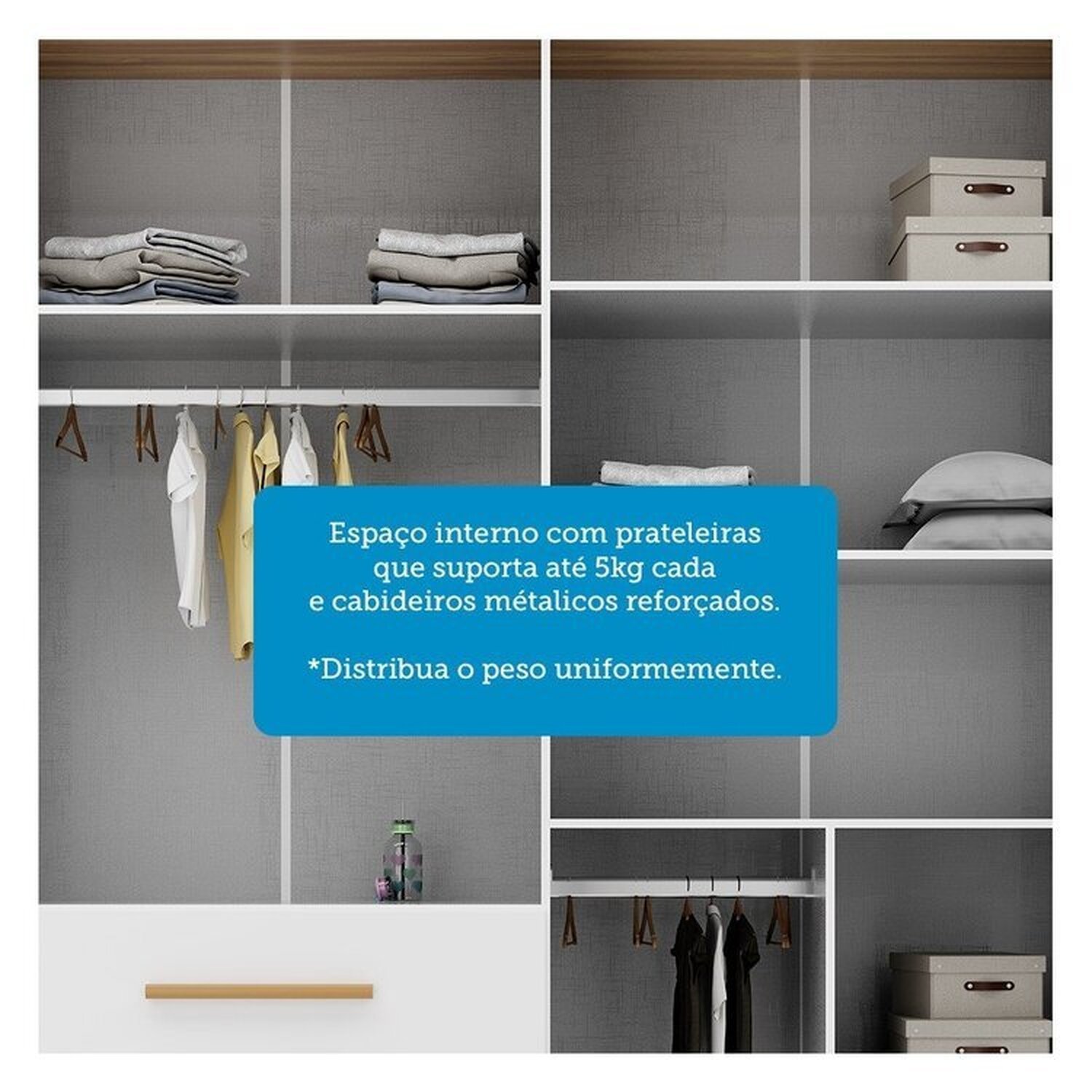 Quarto de Bebê Berço com Capitonê Guarda-roupa e Cômoda 100% Mdf Retrô Kakau Espresso Móveis - 11