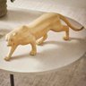 Escultura Decorativa Pantera Amadeirado em Poliresina 43,5x15cm Mart - 4