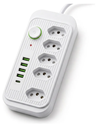 Ver imagem 1 de Extensão 5 Tomadas 4 USB 1 Tipo C Pd LED 2m 127/220V