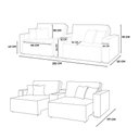 Ver imagem 3 de Sofá 2 Lugares Reclinável 152cm Modulado Console Usb Benedict Boucle K01 - D'rossi