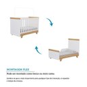 Ver imagem 7 de Quarto de Bebê com Berço e Guarda-Roupa com Janelas 100% MDF Retrô Kakau Espresso Móveis Branco/Brilho/Amêndoa