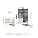 Ver imagem 5 de Quarto de Bebê com Berço e Guarda-Roupa com Janelas 100% MDF Retrô Kakau Espresso Móveis Branco/Brilho/Amêndoa