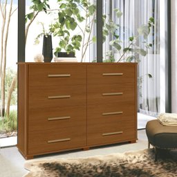 Cômoda 8 Gavetas 100% MDF Lis - 1