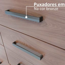 Cômoda 8 Gavetas 100% MDF Lis - 6