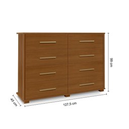 Cômoda 8 Gavetas 100% MDF Lis - 3