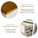 Ver imagem 6 de Mesa de Cabeceira 1 Gaveta com Nicho Topázio 100% Madeira Maciça para Quarto Branco