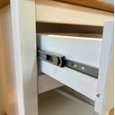 Ver mais imagens de Mesa de Cabeceira 1 Gaveta com Nicho Topázio 100% Madeira Maciça para Quarto Branco