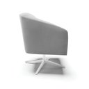Ver imagem 2 de Cadeira Sala de Jantar Giratória Base Cromada Kit 2 Stella Suede D03 - D'Rossi Cor Cinza