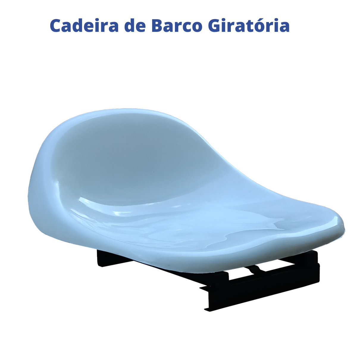 Cadeira Para Barco De Pesca Giratória Piloteiro Concha:Cadeira Barco Branca - 3