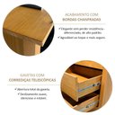 Ver imagem 7 de Mesa de Cabeceira 1 Gaveta com Nicho Topázio 100% Madeira Maciça para Quarto Marrom