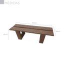 Ver imagem 2 de Banco em Madeira Plástica Maciça Marrom sem Encosto com 3 Lugares e 2 Tábuas 100% Reciclado 1m / Lc-
