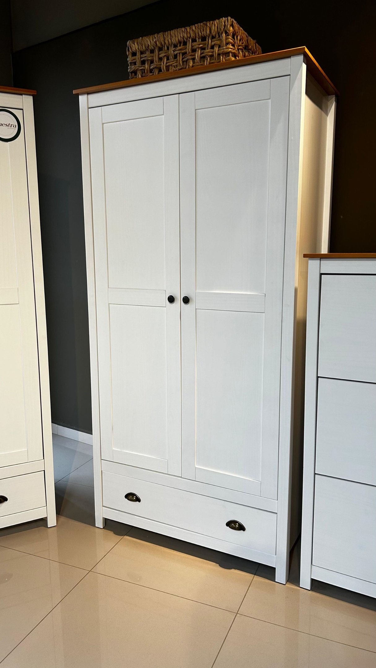 Guarda-Roupa Solteiro 2 Portas 1 Gaveta Topázio Madeira Maciça - 10