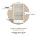 Ver imagem 7 de Guarda-Roupa Solteiro 2 Portas 1 Gaveta Topázio 100% Madeira Maciça