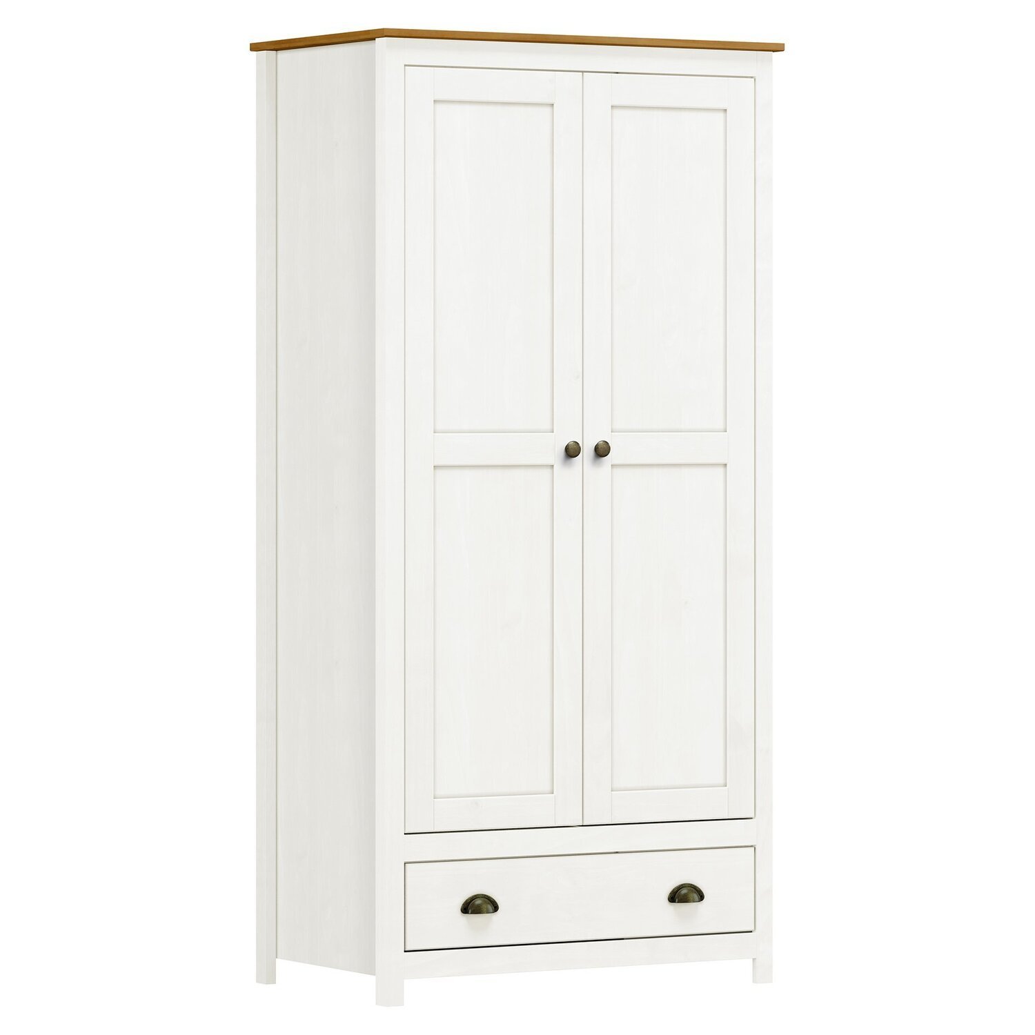 Guarda-Roupa Solteiro 2 Portas 1 Gaveta Topázio Madeira Maciça - 3