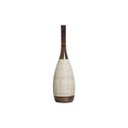 Ver imagem 1 de Decoração de Sala Vaso Decorativo de Mesa Tulipa Pequena Marrom e Palha Ganash