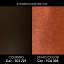 Ver imagem 4 de Poltrona Decorativa Safira Base Giratoria Linho Color Trend e Courino Tca 303 Tcs 721 Moll