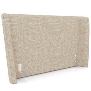 Cabeceira Cama Box Queen 160cm Nilo P05 Linho Bege Escuro - Lyam Decor