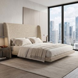 Cabeceira Cama Box Queen 160cm Nilo P05 Linho Bege Escuro - Lyam Decor - 6