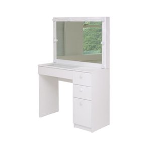 Penteadeira Ditália com Tampo Ce Vidro + Kit Luz Pe-120 Branca