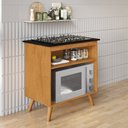 Ver imagem 1 de Balcão para Cooktop 4 e 5 Bocas 2 Nichos com Prateleira Ajustável Parma