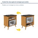 Ver mais imagens de Balcão para Cooktop 4 e 5 Bocas 2 Nichos com Prateleira Ajustável Parma
