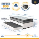 Ver imagem 3 de Cama Box Baú com Colchão Espuma D33 Pillow In Anjos Ortosleep + Auxiliar Unique Solteiro 88cm