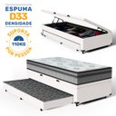 Ver imagem 2 de Cama Box Baú com Colchão Espuma D33 Pillow In Anjos Ortosleep + Auxiliar Unique Solteiro 88cm