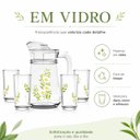 Ver imagem 2 de Jarra de Vidro 4 Copos Longos Margaridas