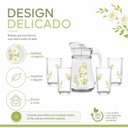 Ver imagem 4 de Jarra de Vidro 4 Copos Longos Margaridas
