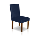 Ver imagem 2 de Kit 2 Cadeiras Sala de Jantar Estofadas Sophia Veludo Azul Marinho (liz Maria)