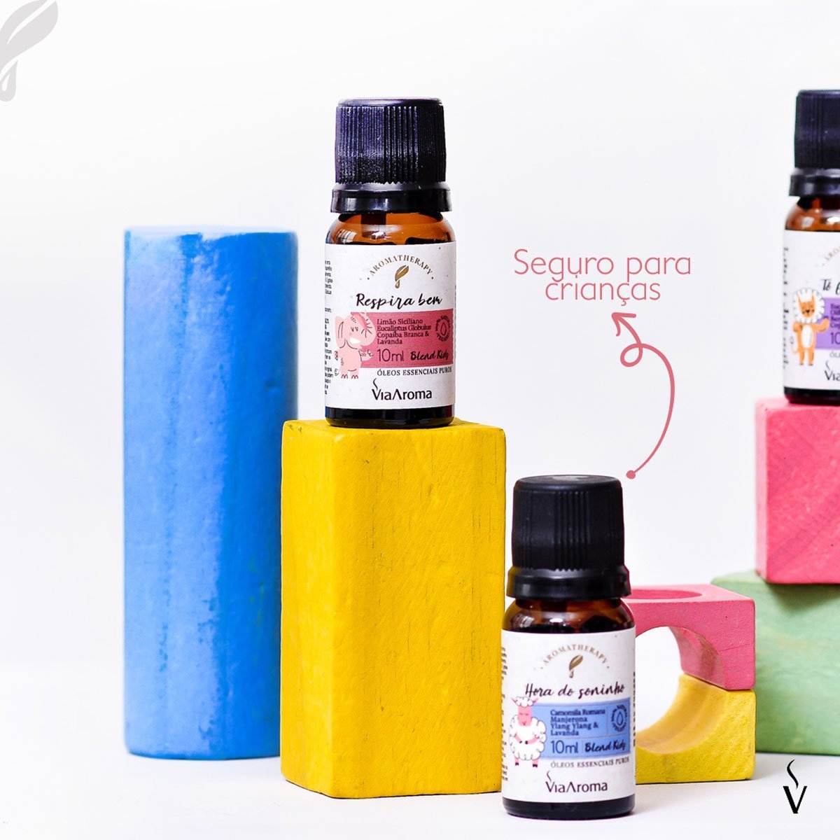 Blend de Óleos Essenciais Puro Respira Bem Aromatizador 10ml Via Aroma Kids - 2