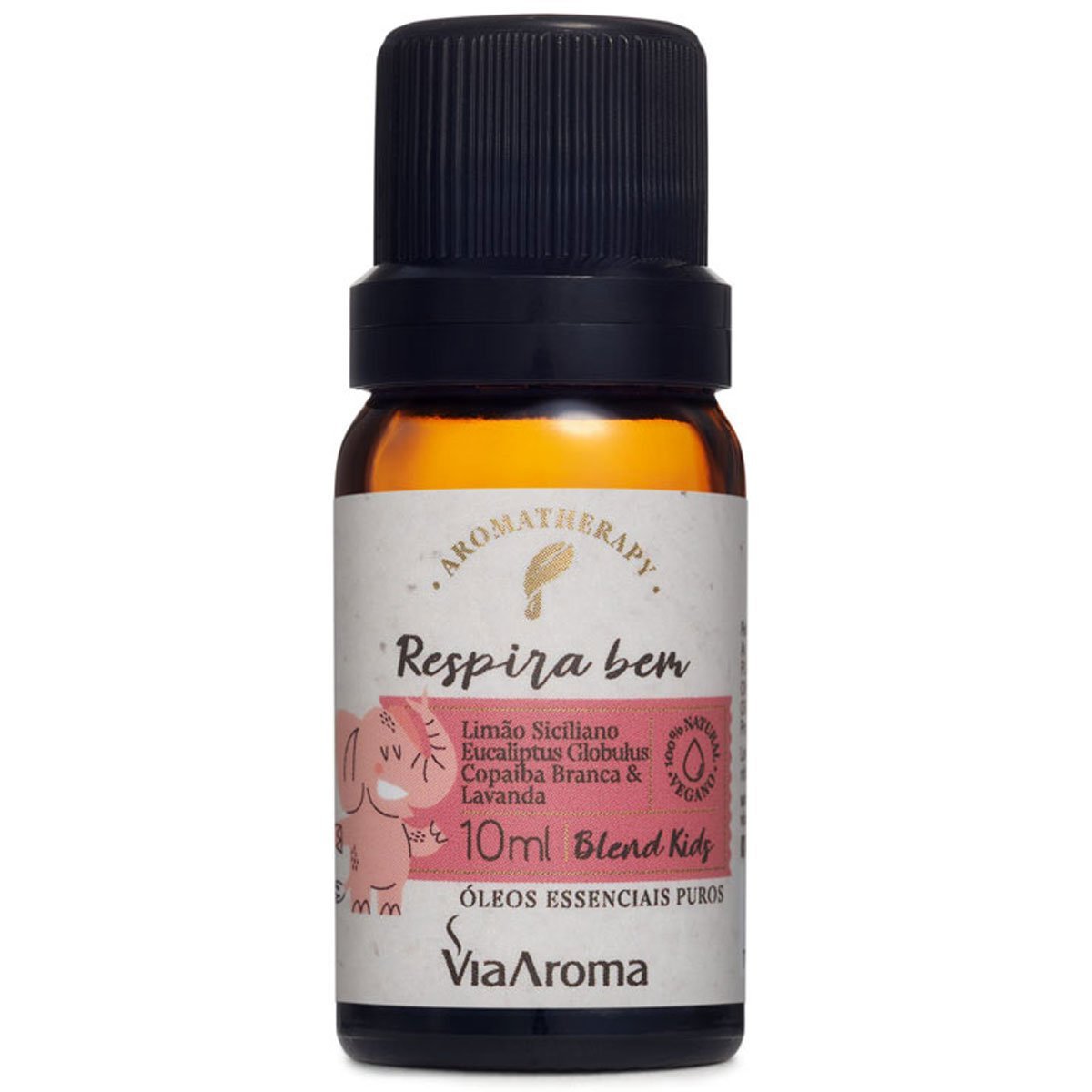 Blend de Óleos Essenciais Puro Respira Bem Aromatizador 10ml Via Aroma Kids - 1