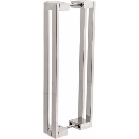 Puxador Alça para Porta de Passagem 3014 Cromado 400mm Mital 01 par