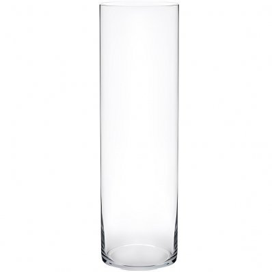 Vaso Cilíndrico de Vidro 14x60cm para Arranjos Florais em Eventos e Decoração