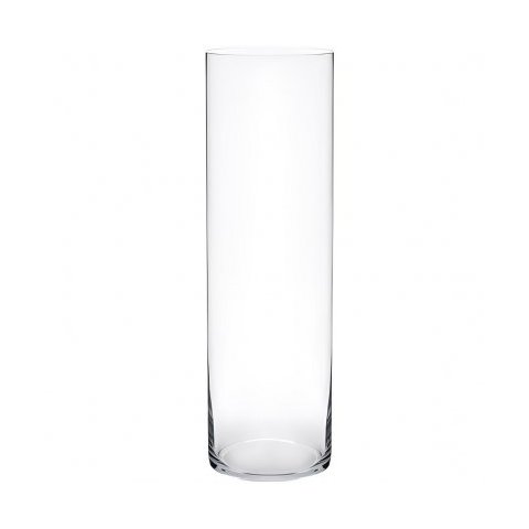 Vaso Cilíndrico de Vidro 14x60cm para Arranjos Florais em Eventos e Decoração