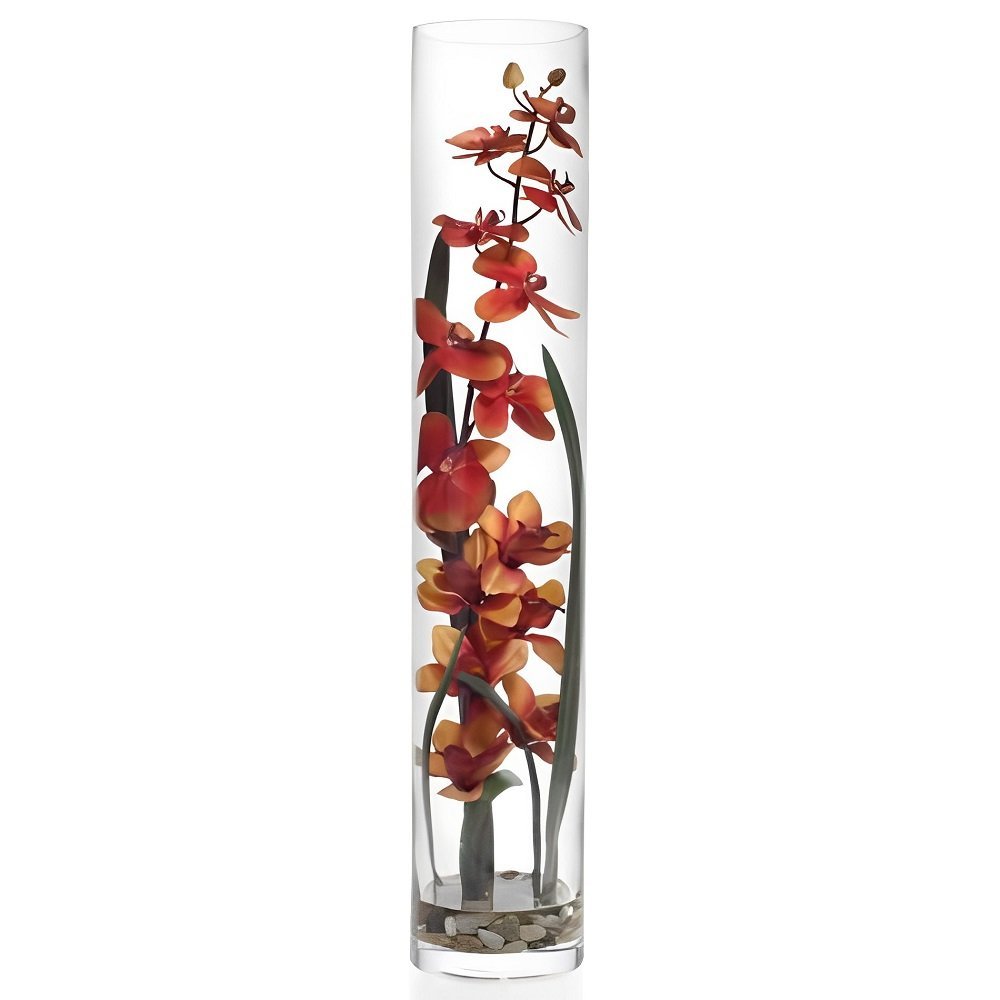 Vaso Cilíndrico de Vidro 14x60cm para Arranjos Florais em Eventos e Decoração - 3