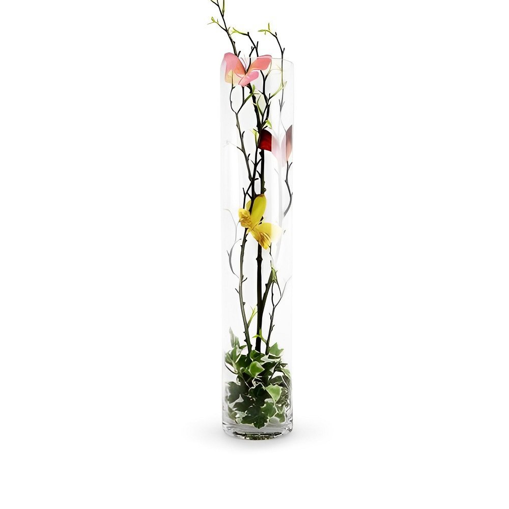 Vaso Cilíndrico de Vidro 14x60cm para Arranjos Florais em Eventos e Decoração - 4