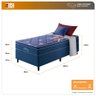 Cama Box Solteiro Azul + Colchão Molas Superlastic Austin Azul - 5