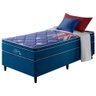Cama Box Solteiro Azul + Colchão Molas Superlastic Austin Azul - 1